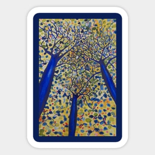 Printable Impressionist painting by Garry Greenwood - artist Tree Leaves Sticker